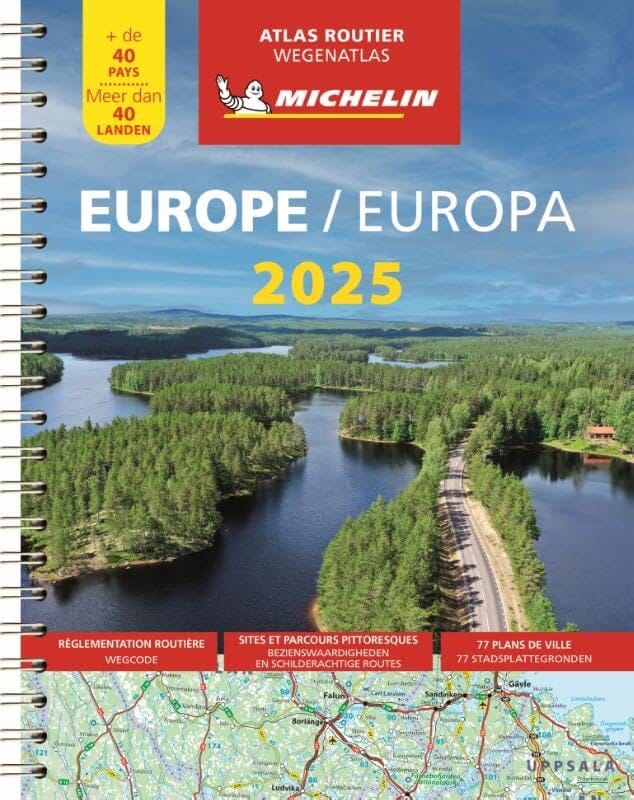 Atlas routier à spirales - Europe 2025 (multilingue) - format A4 | Michelin atlas Michelin 