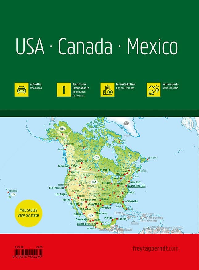 Atlas routier à spirales - USA, Canada, Mexique | Freytag & Berndt atlas Freytag & Berndt 