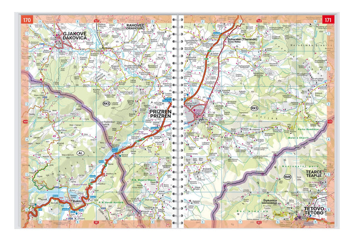Atlas routier - Balkans Occidentaux (Albanie, Bosnie Herzégovine, Kosovo, Monténégro, Macédoine du Nord, Serbie) | Freytag & Berndt atlas Freytag & Berndt 