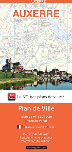 Auxerre, Yonne - Plan de ville | Blay Foldex carte pliée Blay Foldex 