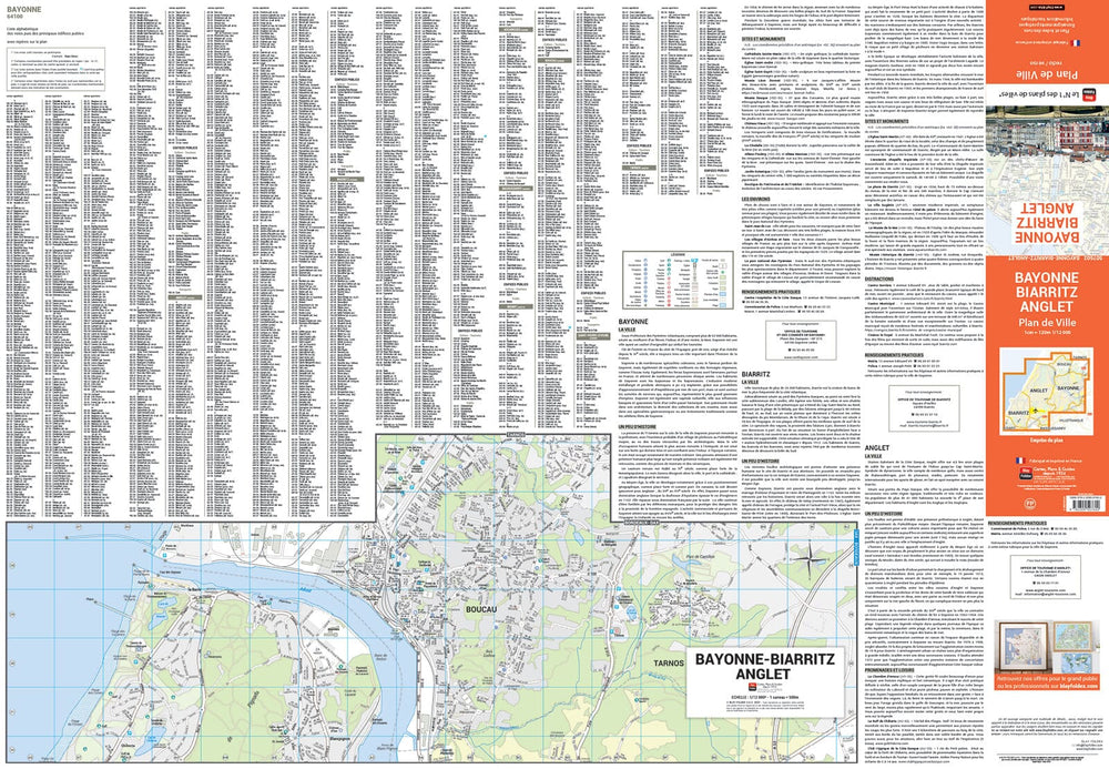 Bayonne, Biarritz, Anglet, Pyrénées-Atlantiques - Plan de ville | Blay Foldex carte pliée Blay Foldex 