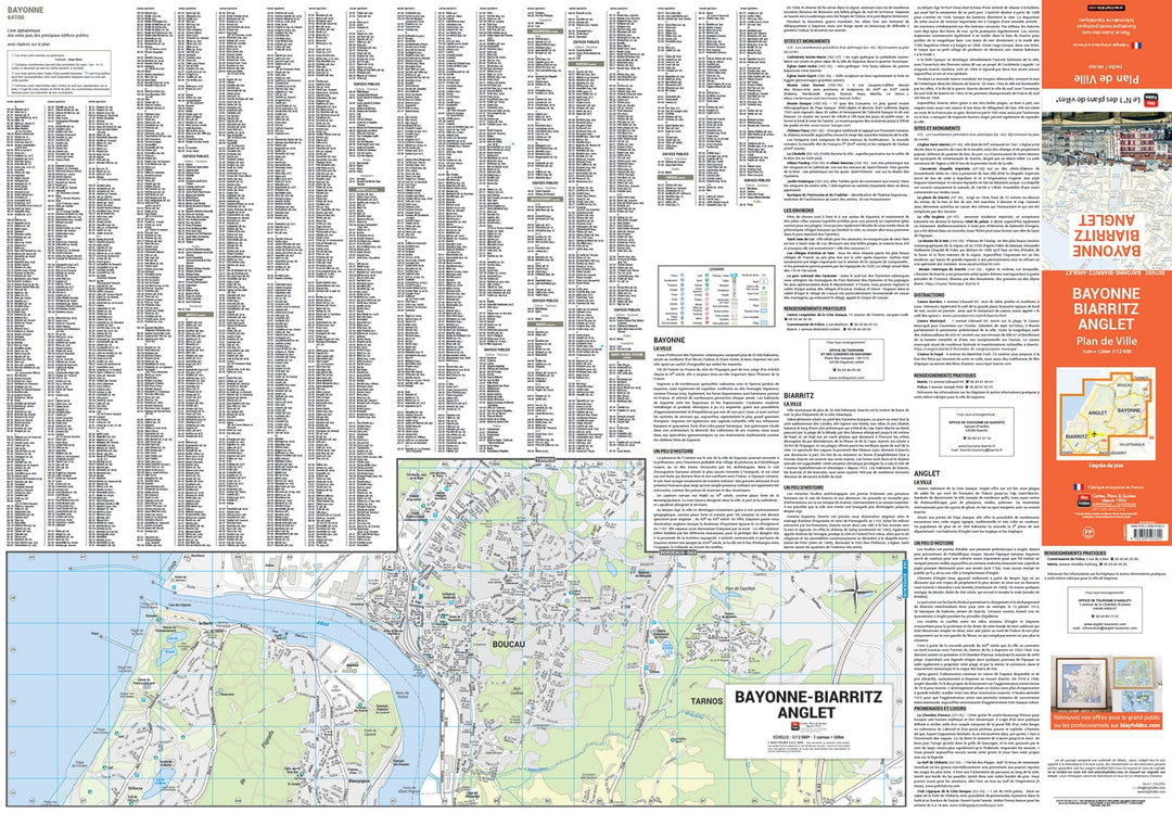 Bayonne, Biarritz, Anglet, Pyrénées-Atlantiques - Plan de ville | Blay Foldex carte pliée Blay Foldex 