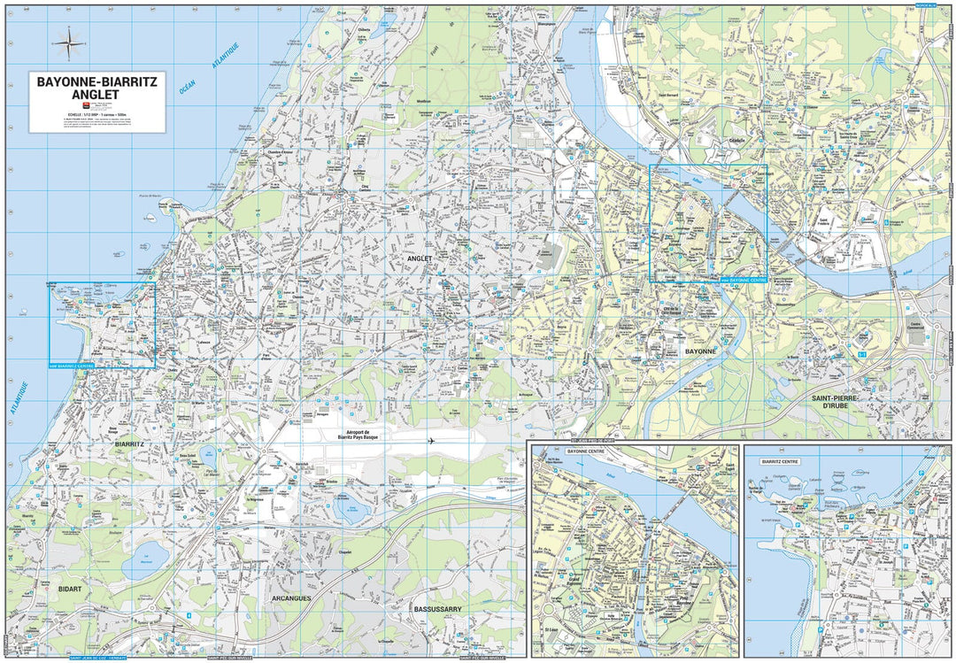 Bayonne, Biarritz, Anglet, Pyrénées-Atlantiques - Plan de ville | Blay Foldex carte pliée Blay Foldex 