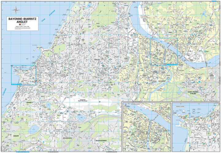Bayonne, Biarritz, Anglet, Pyrénées-Atlantiques - Plan de ville | Blay Foldex carte pliée Blay Foldex 