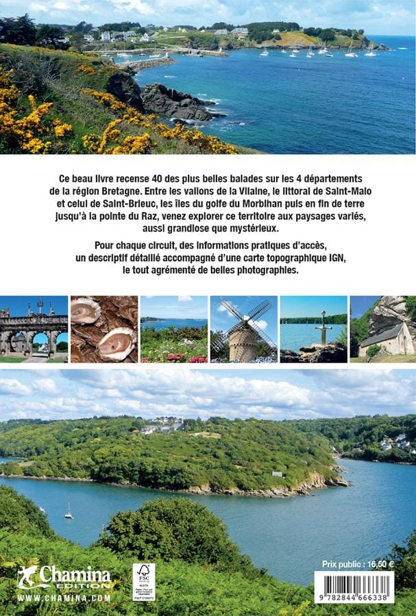 Beau livre - Les plus belles randonnées en Bretagne | Chamina beau livre Chamina 