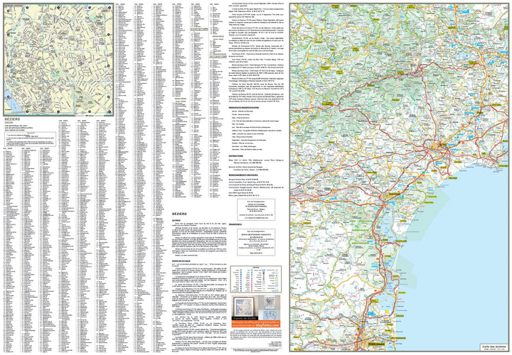 Béziers, Hérault - Plan de ville | Blay Foldex carte pliée Blay Foldex 