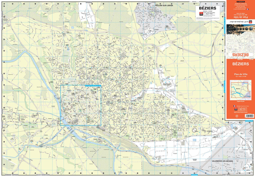 Béziers, Hérault - Plan de ville | Blay Foldex carte pliée Blay Foldex 