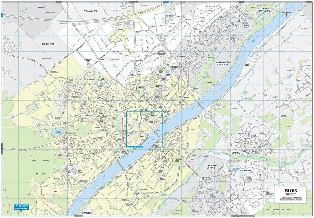 Blois, Loir-et-Cher - Plan de ville | Blay Foldex carte pliée Blay Foldex 