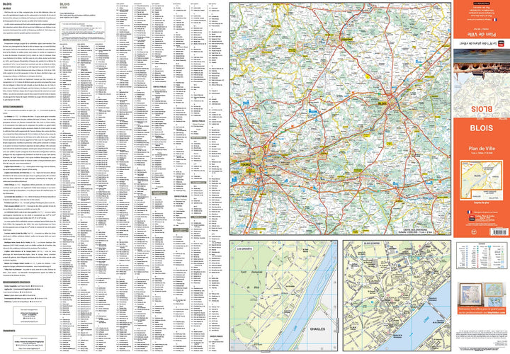Blois, Loir-et-Cher - Plan de ville | Blay Foldex carte pliée Blay Foldex 