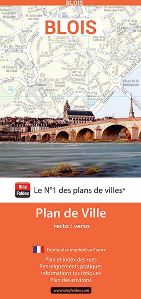 Blois, Loir-et-Cher - Plan de ville | Blay Foldex carte pliée Blay Foldex 