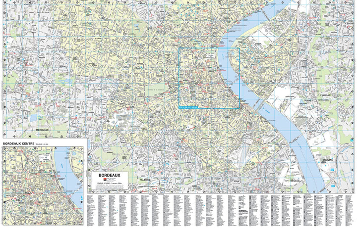 Bordeaux, Gironde - Plan de ville "pocket" | Blay Foldex carte pliée Blay Foldex 