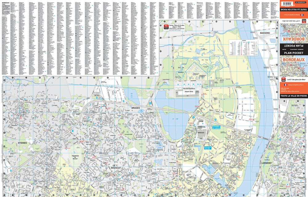 Bordeaux, Gironde - Plan de ville "pocket" | Blay Foldex carte pliée Blay Foldex 