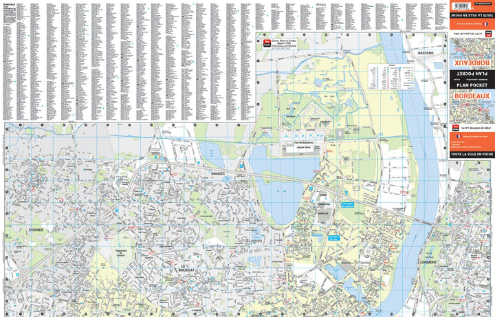 Bordeaux, Gironde - Plan de ville "pocket" | Blay Foldex carte pliée Blay Foldex 