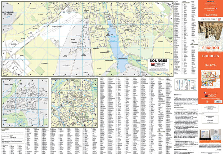 Bourges, Cher - Plan de ville | Blay Foldex carte pliée Blay Foldex 