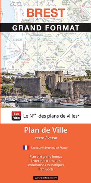 Brest - Plan de ville grand format | Blay Foldex carte pliée Blay Foldex 