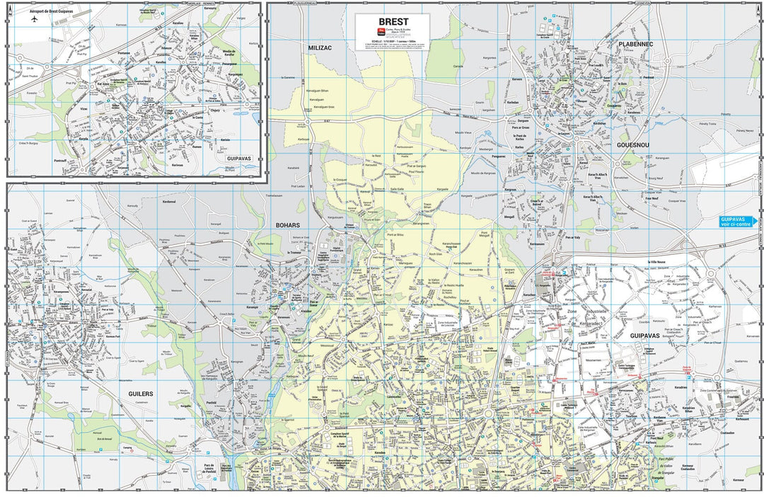 Brest - Plan de ville grand format | Blay Foldex carte pliée Blay Foldex 