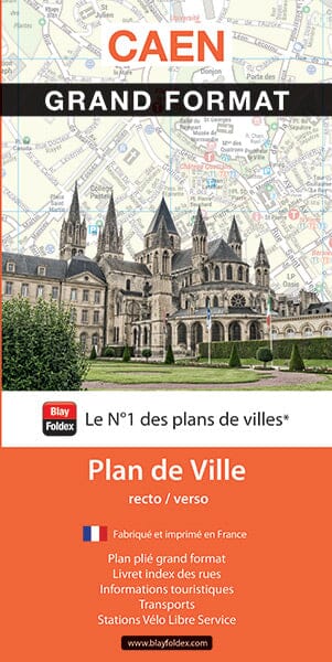 Caen - Plan de ville grand format | Blay Foldex carte pliée Blay Foldex 