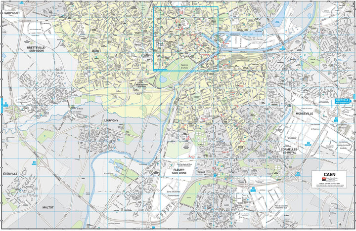 Caen - Plan de ville grand format | Blay Foldex carte pliée Blay Foldex 