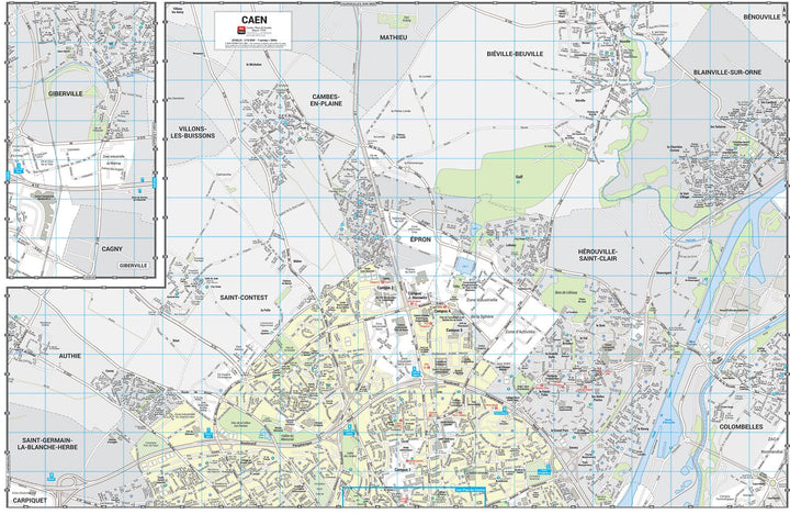 Caen - Plan de ville grand format | Blay Foldex carte pliée Blay Foldex 