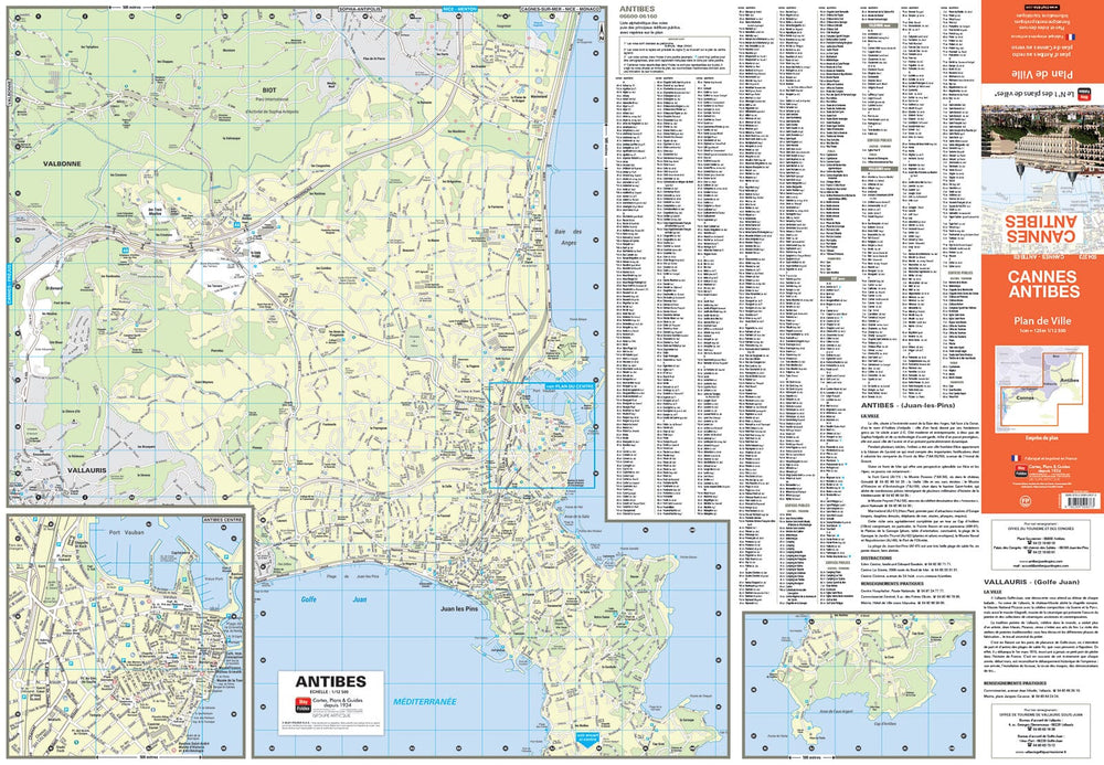 Cannes et Antibes, Alpes-Maritimes - Plan de ville | Blay Foldex carte pliée Blay Foldex 