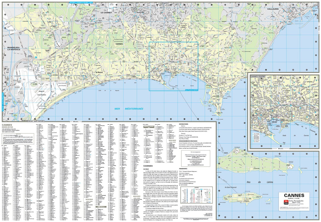Cannes et Antibes, Alpes-Maritimes - Plan de ville | Blay Foldex carte pliée Blay Foldex 