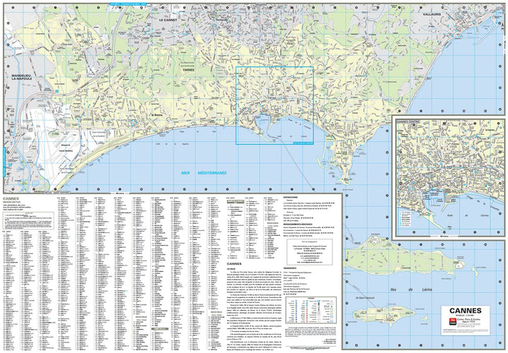 Cannes et Antibes, Alpes-Maritimes - Plan de ville | Blay Foldex carte pliée Blay Foldex 