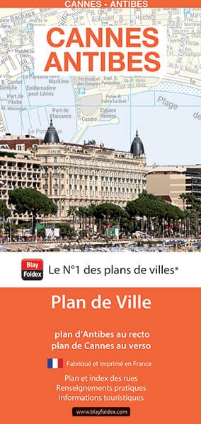Cannes et Antibes, Alpes-Maritimes - Plan de ville | Blay Foldex carte pliée Blay Foldex 