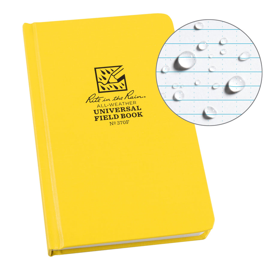 Carnet rigide étanche Rite in the Rain – Jaune Fabrikoid 5x7.5” (370F / 360F) accessoire de voyage Rite in the Rain Universal 