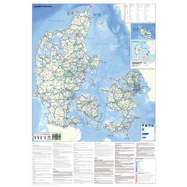 Carte cycliste - Danemark & Copenhague | Scanmaps carte pliée Scanmaps 