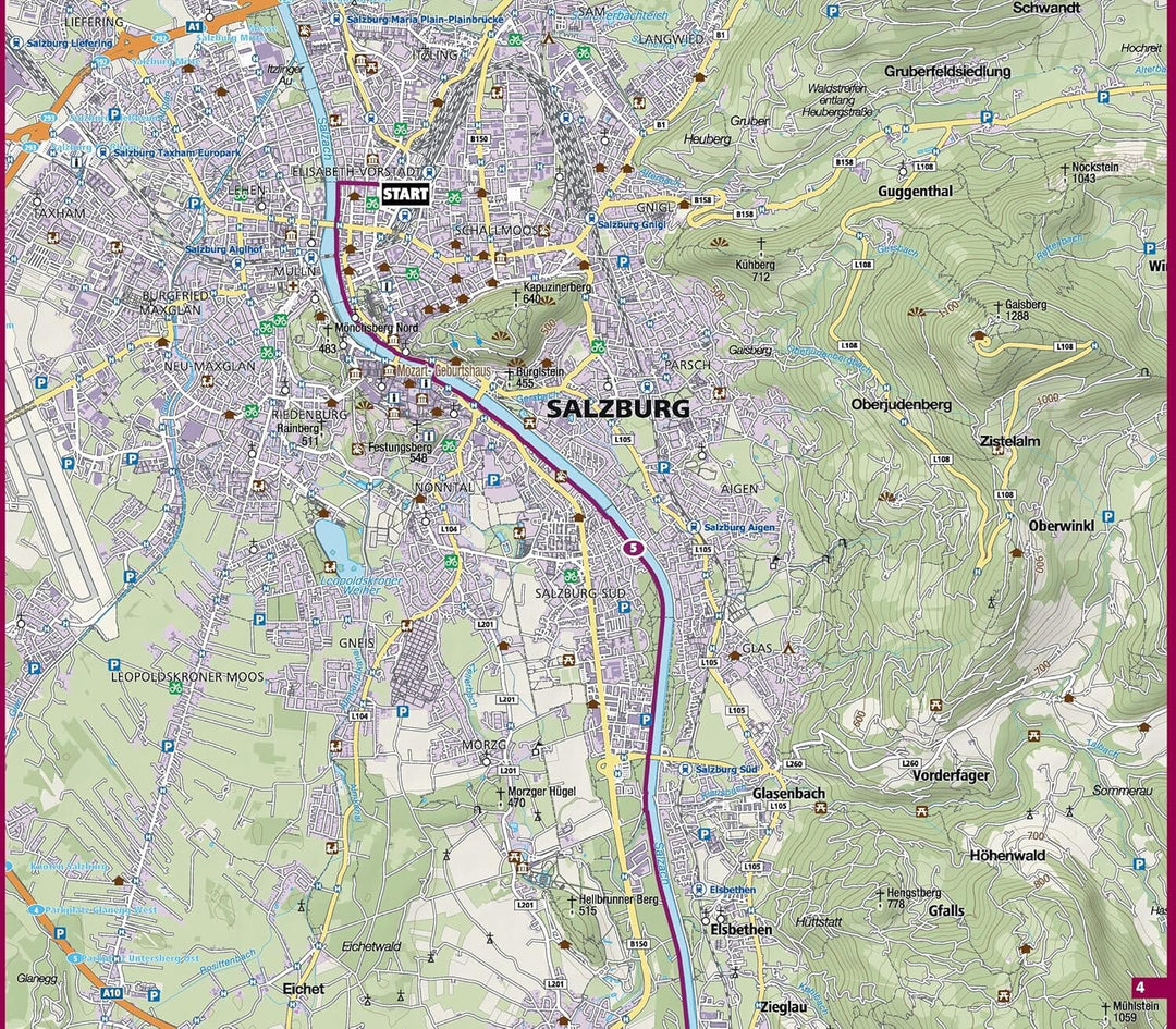 Carte cycliste n° F7059 - Alpe Adria (Autriche, Italie) | Kompass carte cycliste Kompass 
