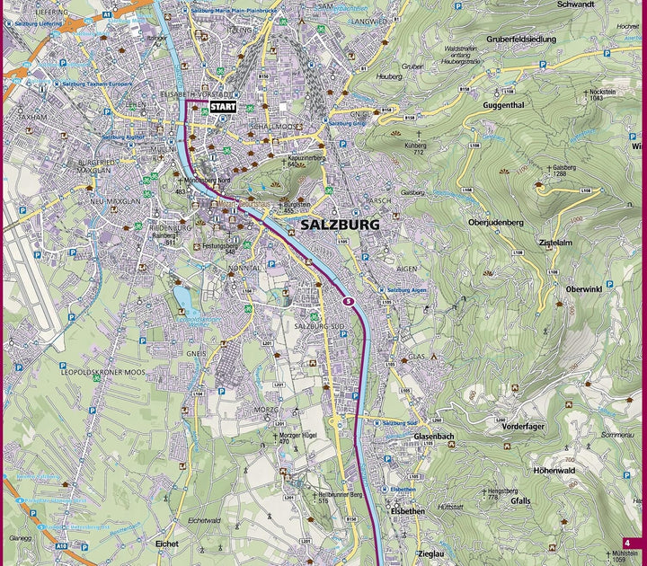 Carte cycliste n° F7059 - Alpe Adria (Autriche, Italie) | Kompass carte cycliste Kompass 