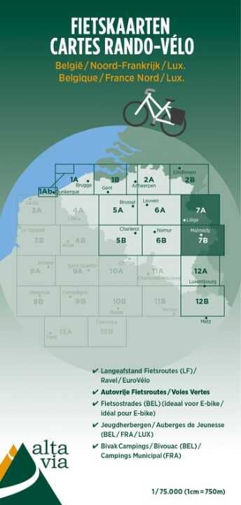 Carte cyclotouristique n° 7 - Luik & Oostkantons | Alta Via carte pliée Alta Via 