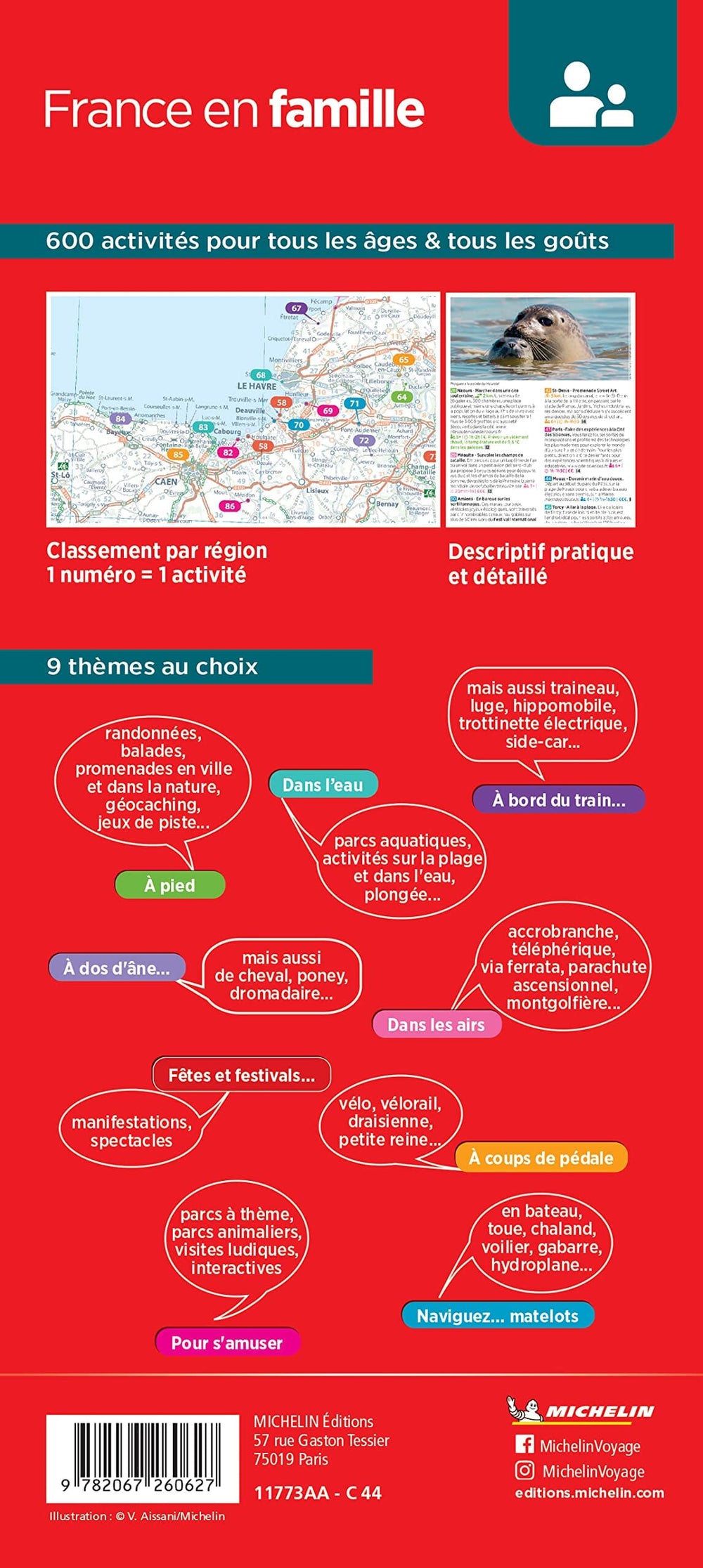 Carte d'activités de plein-air en famille - France | Michelin carte pliée Michelin 