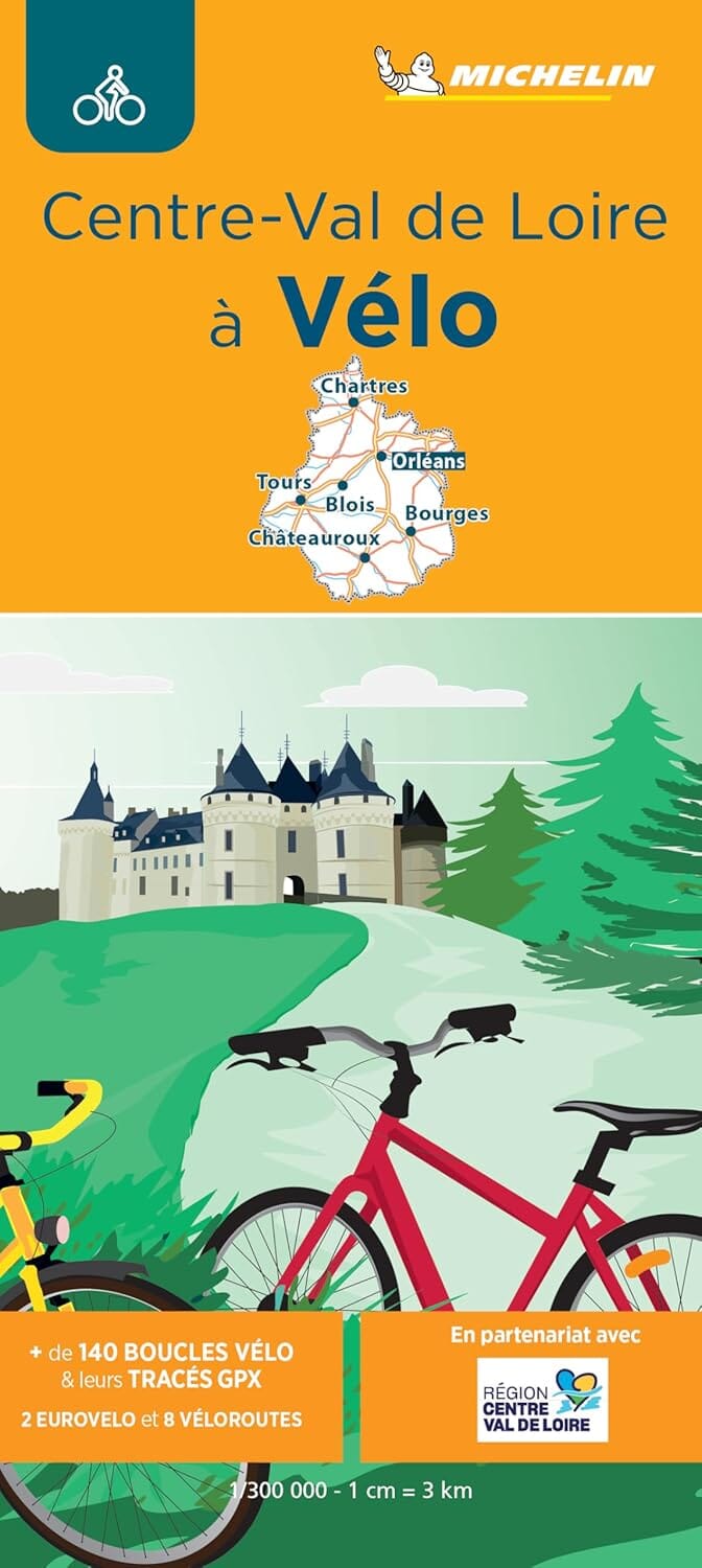 Carte de cyclotourisme - Centre-Val de Loire à vélo | Michelin carte pliée Michelin 