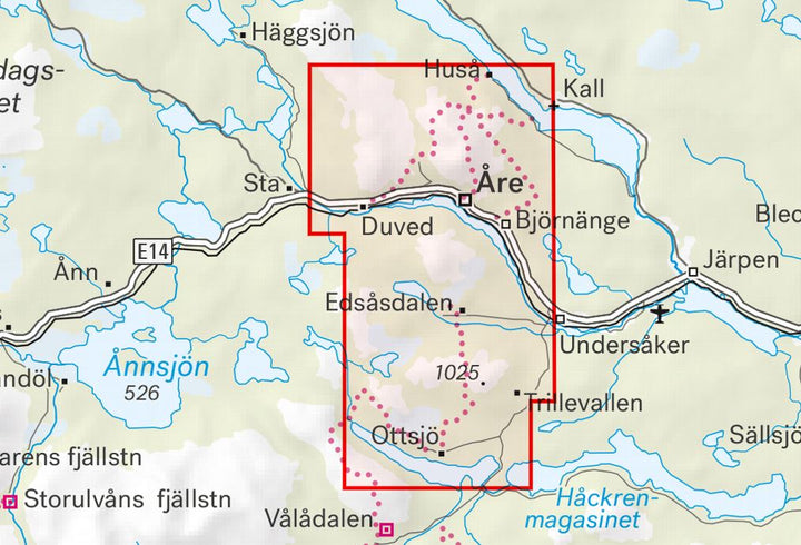 Carte de haute montagne - Åreskutan & Södra Årefjällen - (Suède) | Calazo carte pliée Calazo 