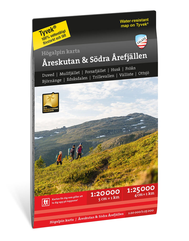 Carte de haute montagne - Åreskutan & Södra Årefjällen - (Suède) | Calazo carte pliée Calazo 