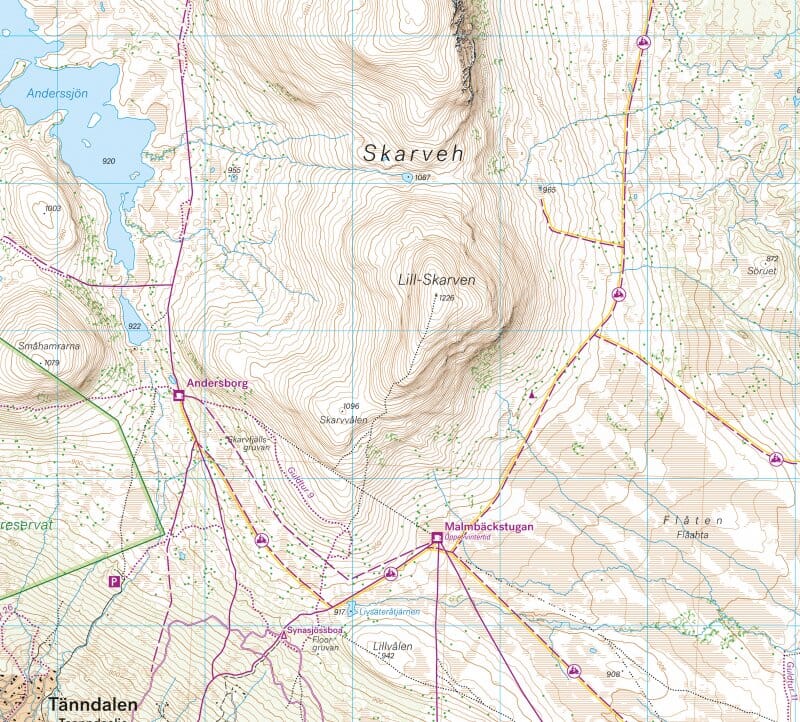 Carte de haute montagne - Funäsfjällen (Suède) | Calazo carte pliée Calazo 