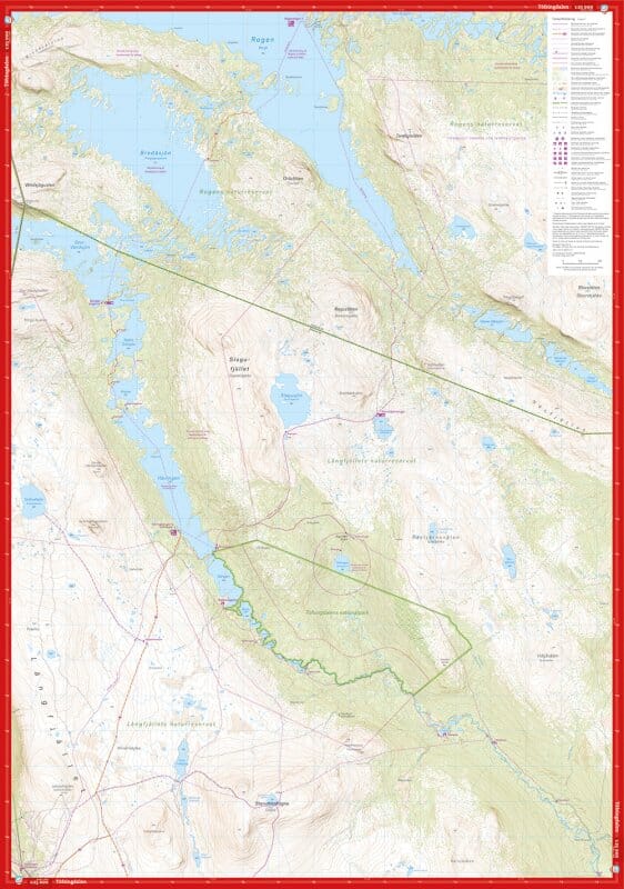 Carte de haute montagne - Grövelsjön & Töfsingdalens nationalpark (Suède) | Calazo carte pliée Calazo 