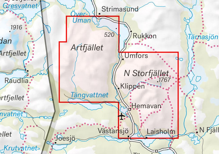 Carte de haute montagne - Hemavan (Suède) | Calazo carte pliée Calazo 