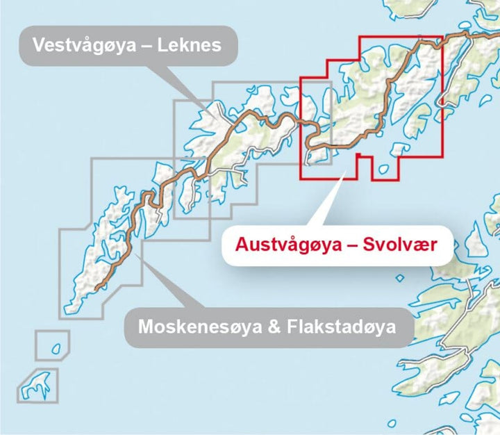 Carte de haute montagne - Lofoten: Austvågøya - Svolvær (Norvège) | Calazo - Høyfjellskart carte pliée Calazo 