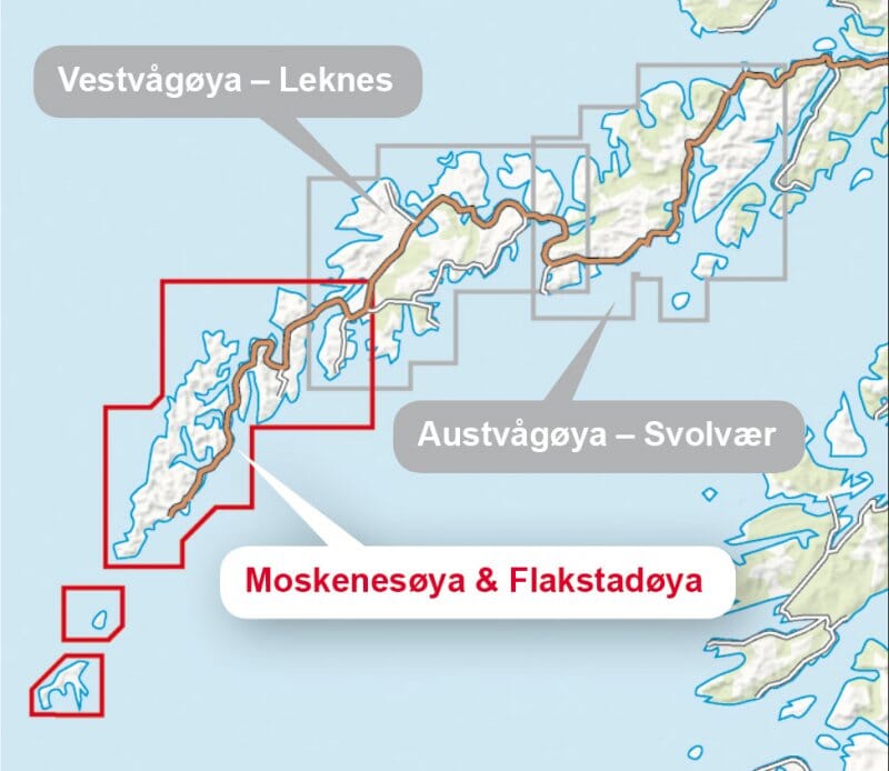 Carte de haute montagne - Lofoten: Moskenesøya & Flakstadøya (Norvège) | Calazo - Høyfjellskart carte pliée Calazo 