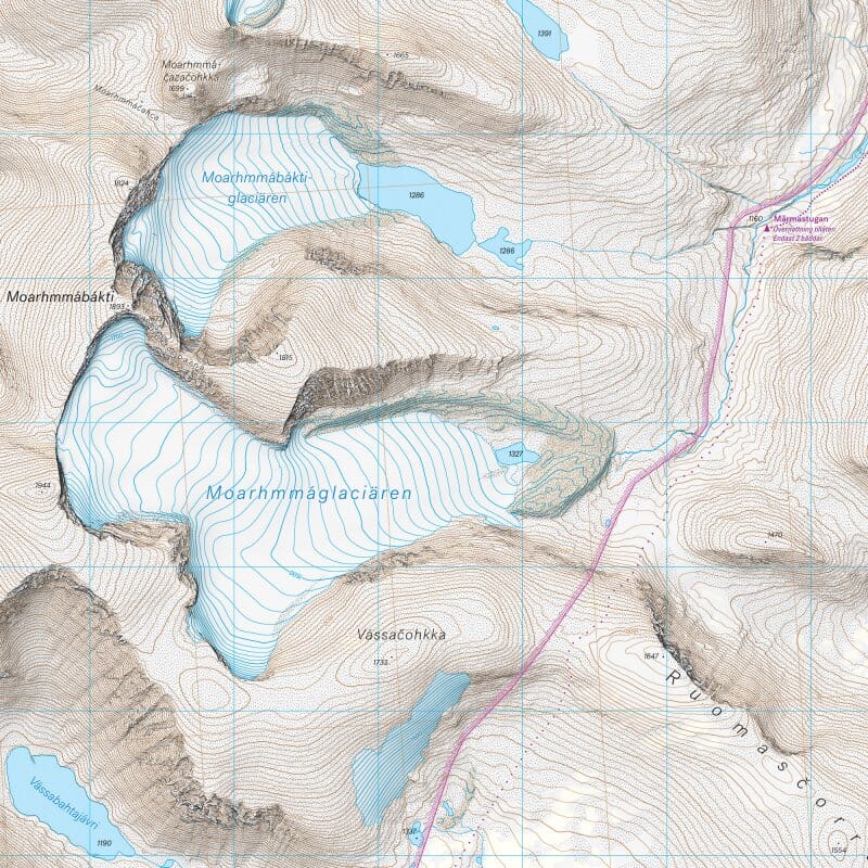 Carte de haute montagne - Mårma & Nallo (Suède) | Calazo carte pliée Calazo 