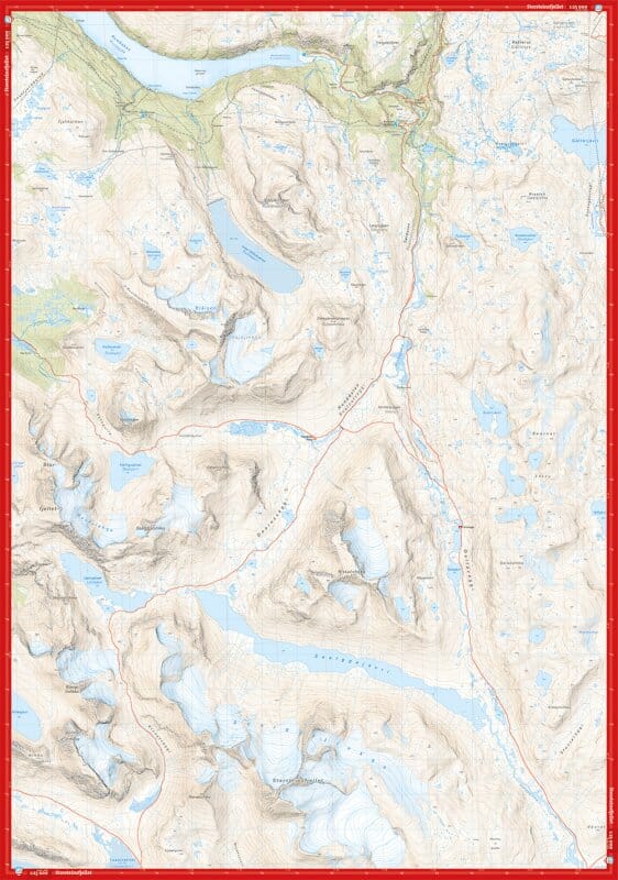Carte de haute montagne - Narvik: Rombakstøtta, Skjomtinden & Storsteinsfjellet (Norvège) | Calazo - Høyfjellskart carte pliée Calazo 