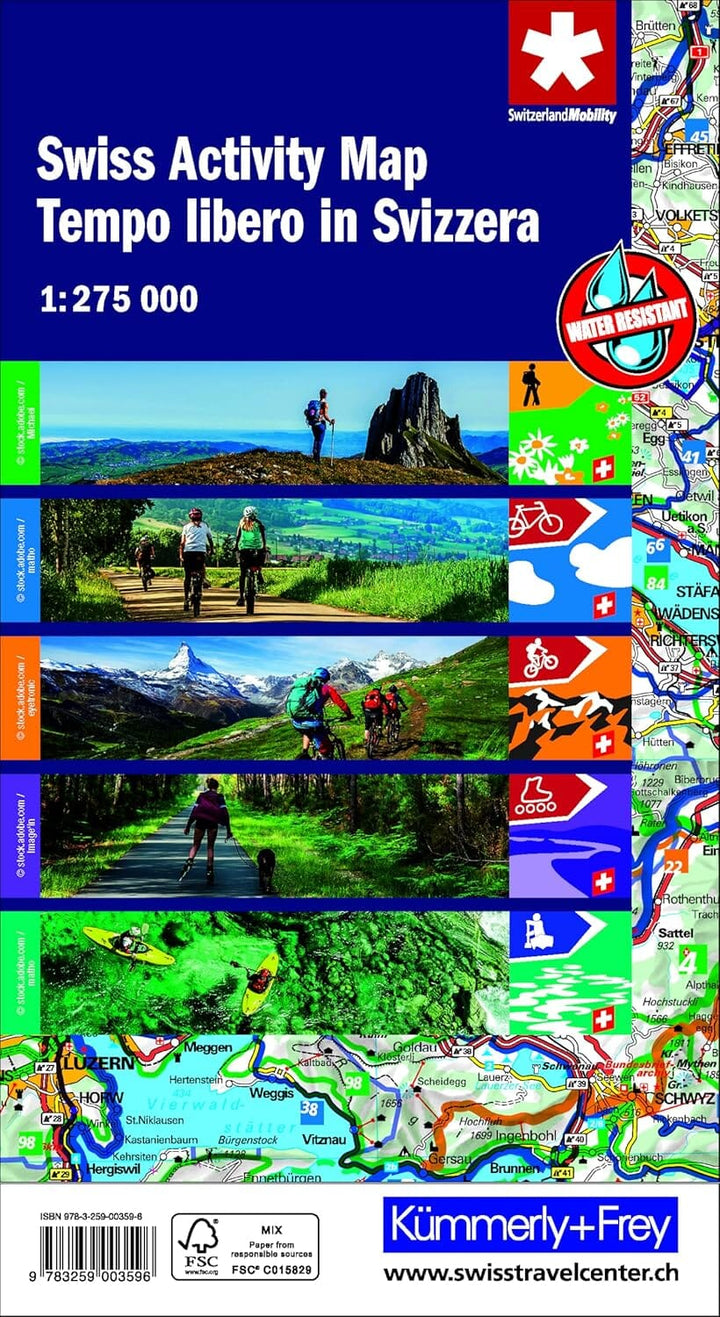 Carte de loisirs - Suisse | Kümmerly & Frey carte pliée Kümmerly & Frey 