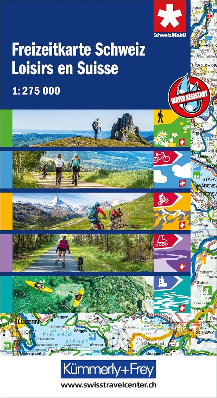 Carte de loisirs - Suisse | Kümmerly & Frey carte pliée Kümmerly & Frey 