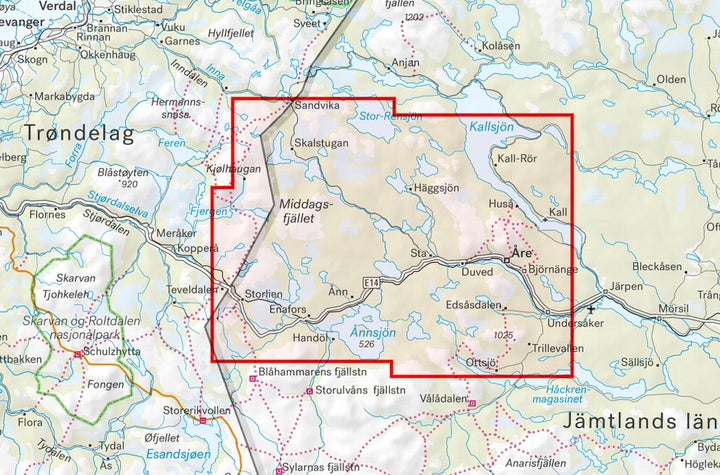 Carte de montagne - Årefjällen & Storlien (Suède) | Calazo - 1/50 000 carte pliée Calazo 
