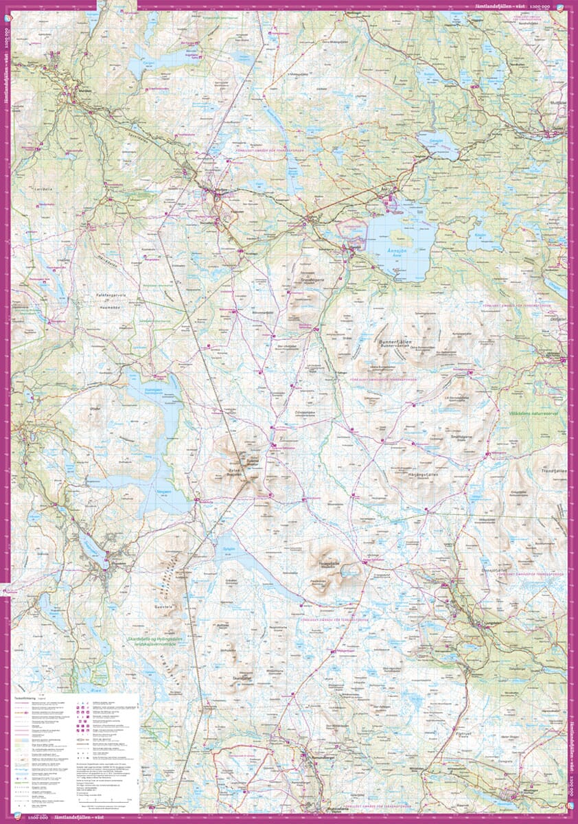 Carte de montagne - Jämtlandsfjällen (Suède) | Calazo - 1/100 000 carte pliée Calazo 