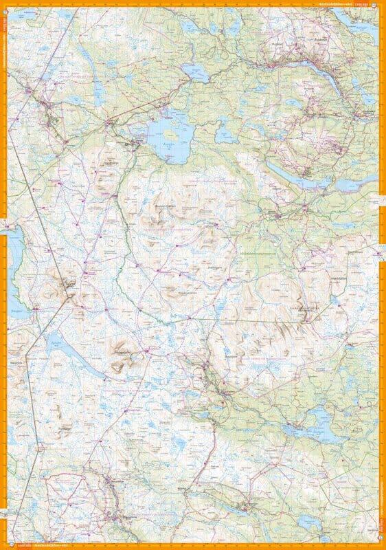 Carte de montagne - Jämtlandsfjällen (Suède) | Calazo - 1/100 000 carte pliée Calazo 