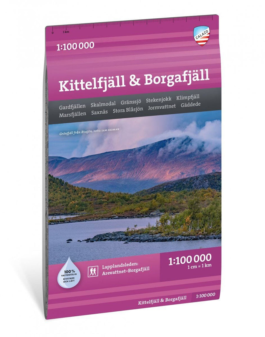 Carte de montagne - Kittelfjäll & Borgafjäll (Suède) | Calazo - 1/100 000 carte pliée Calazo 