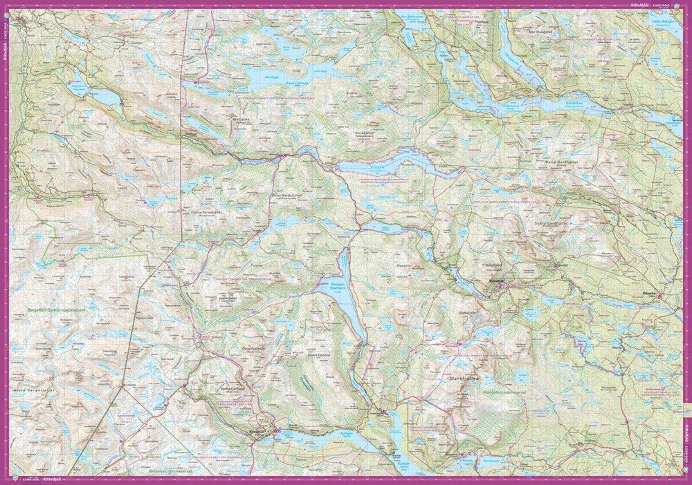 Carte de montagne - Kittelfjäll & Borgafjäll (Suède) | Calazo - 1/100 000 carte pliée Calazo 